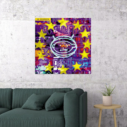 U2 Zooropa Album Cover Art Rock Music Poster Iconic Alternative Band - xonomax