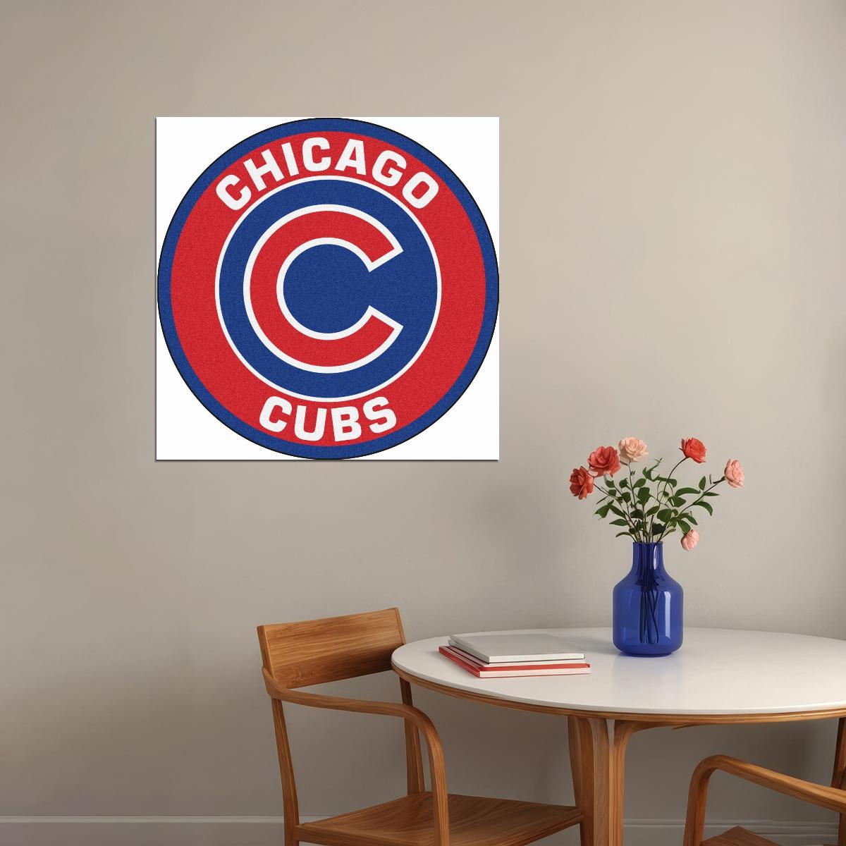 Chicago Cubs Logo Poster Mlb Baseball Team Wall Art Sports Print - xonomax