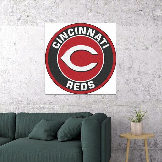 Cincinnati Reds Logo Poster Mlb Baseball Team Wall Art Sports Print - xonomax