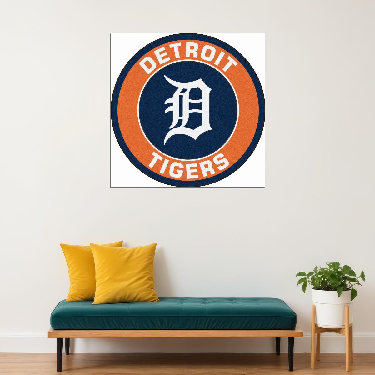 Detroit Tigers Baseball Poster Mlb Team Wall Art Sports Print - xonomax