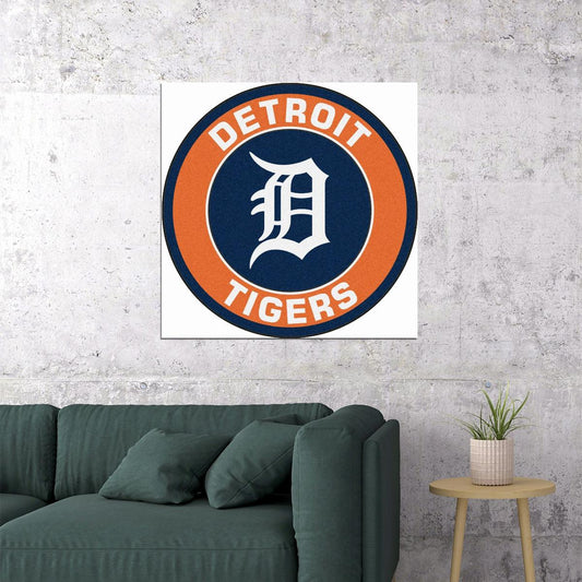 Detroit Tigers Baseball Poster Mlb Team Wall Art Sports Print - xonomax