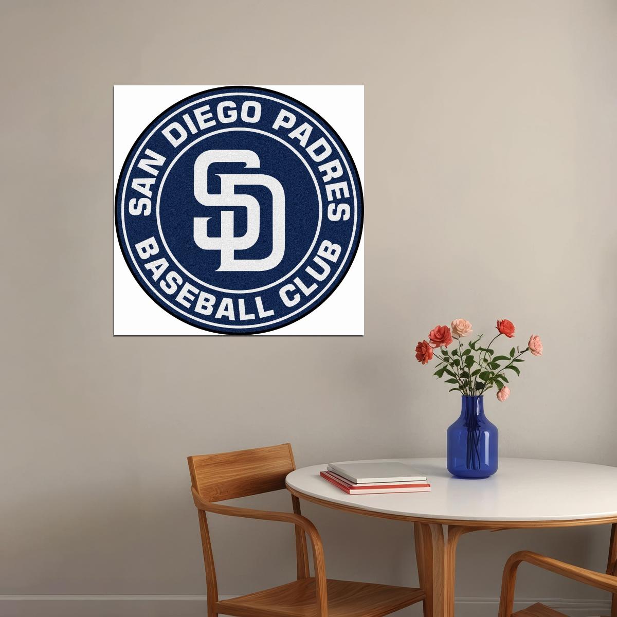 San Diego Padres Logo Poster Iconic Mlb Team Emblem Wall Art