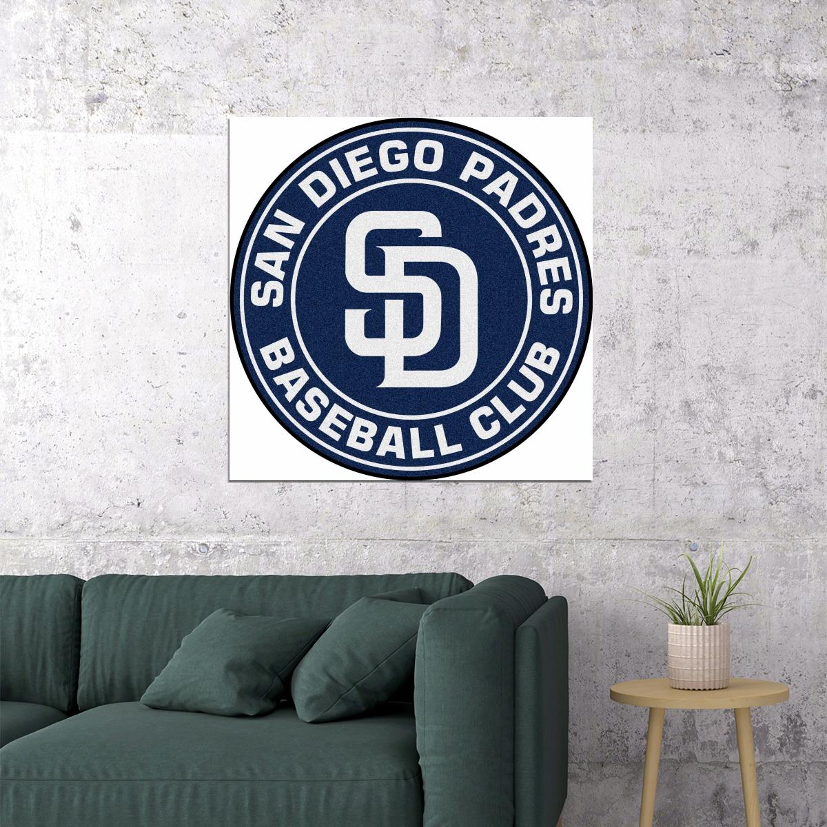 San Diego Padres Logo Poster Iconic Mlb Team Emblem Wall Art