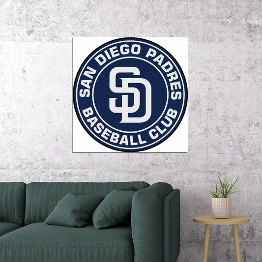 San Diego Padres Logo Poster Iconic Mlb Team Emblem Wall Art - xonomax