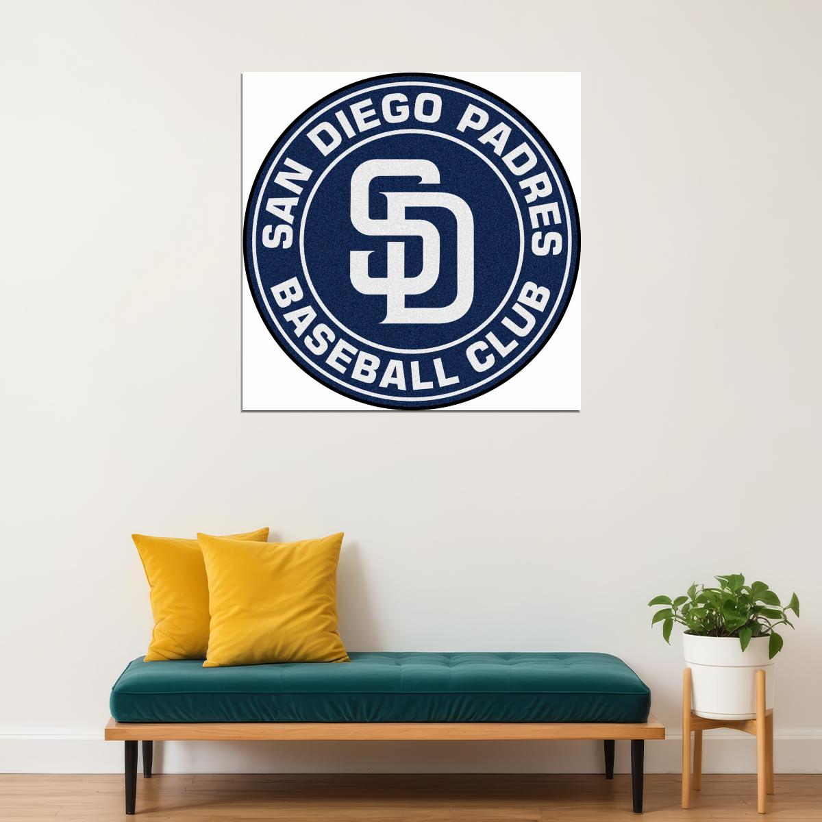 San Diego Padres Logo Poster Iconic Mlb Team Emblem Wall Art