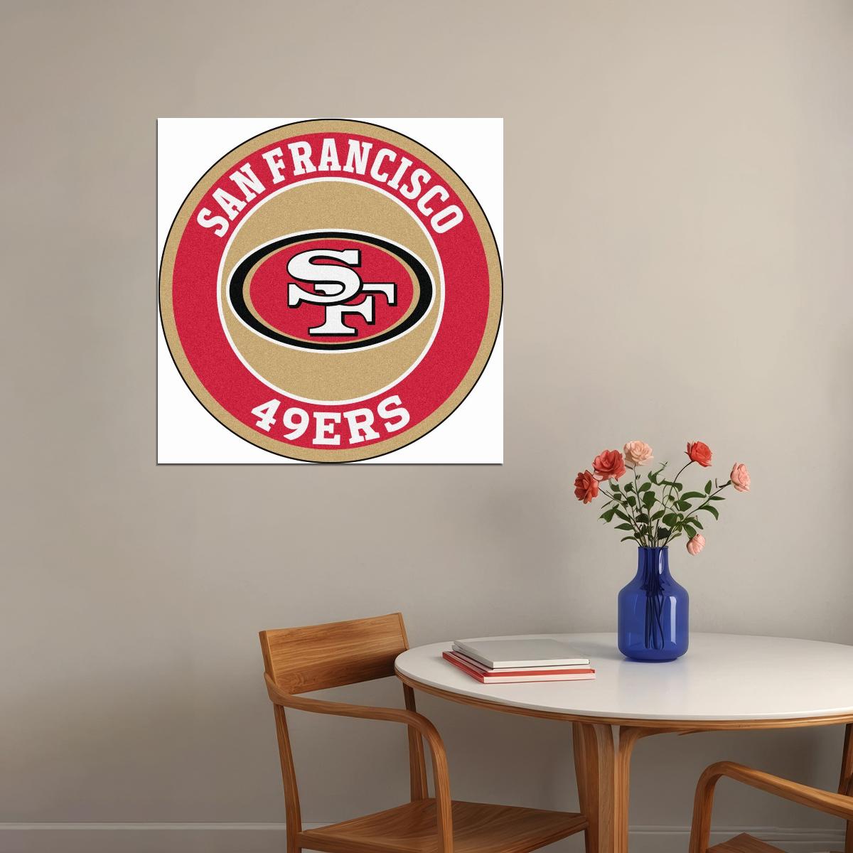 San Francisco 49ers Logo Poster Iconic Nfl Team Emblem Wall Art - xonomax
