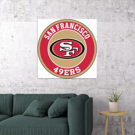 San Francisco 49ers Logo Poster Iconic Nfl Team Emblem Wall Art - xonomax