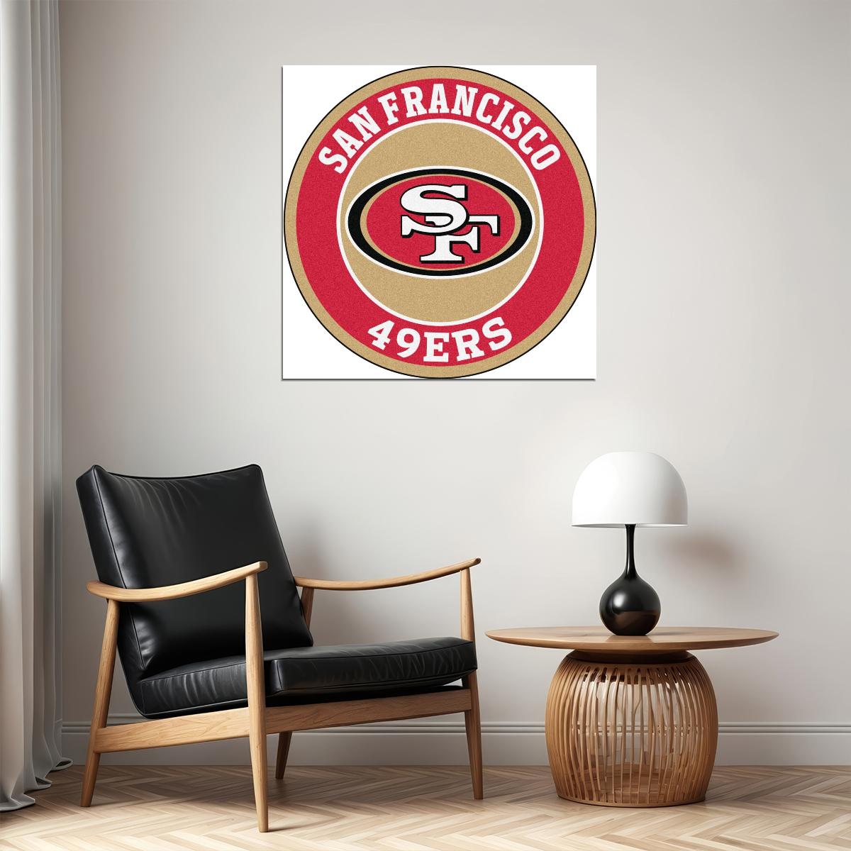 San Francisco 49ers Logo Poster Iconic Nfl Team Emblem Wall Art - xonomax