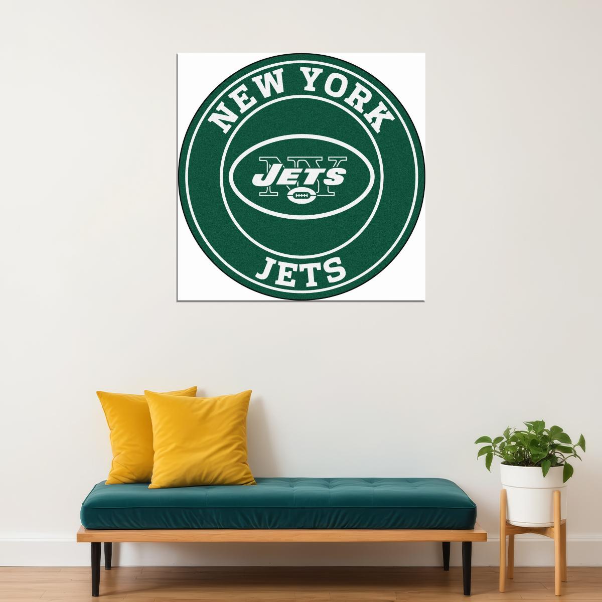 New York Jets Logo Poster Nfl Team Wall Art - xonomax