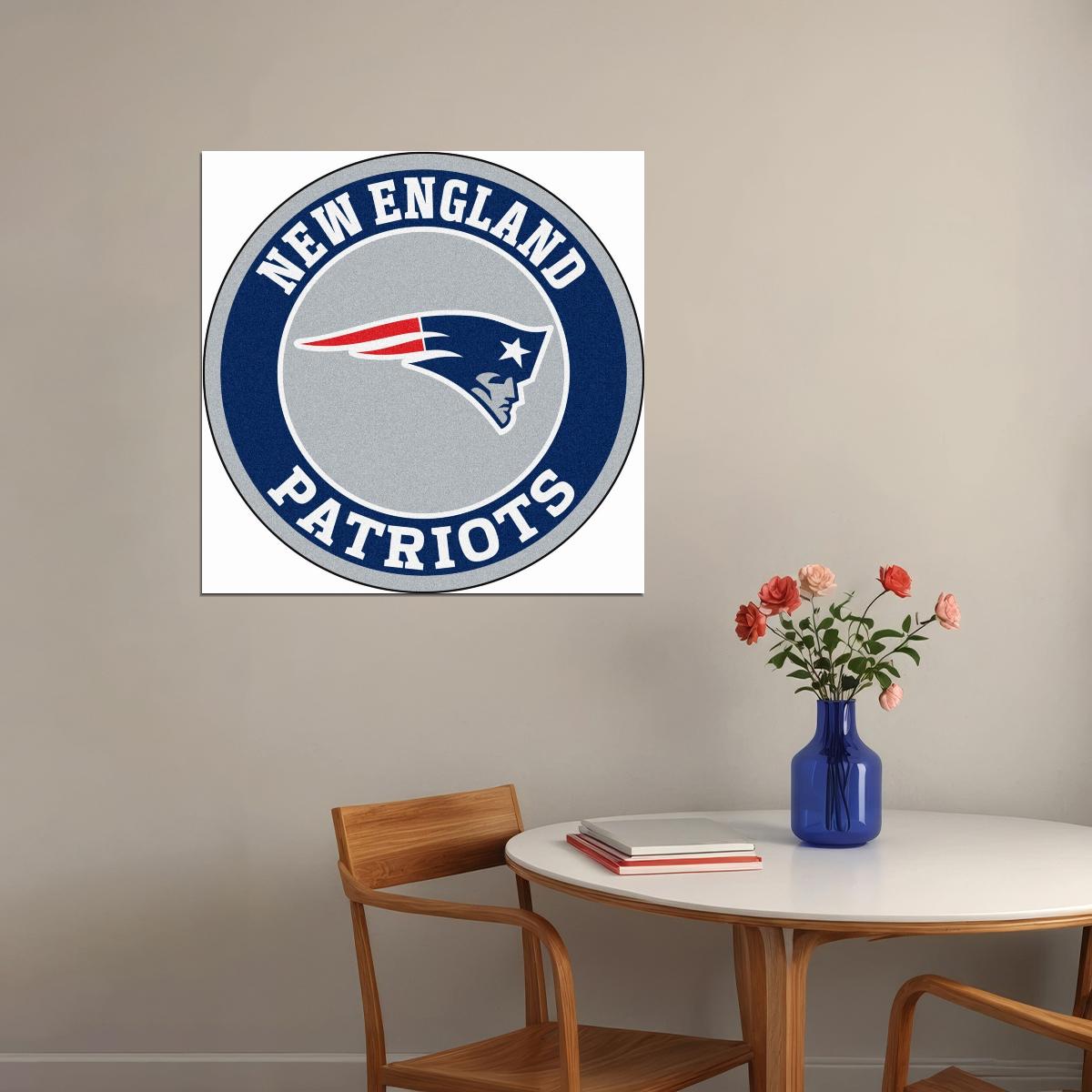 New England Patriots Logo Poster Nfl Team Wall Art