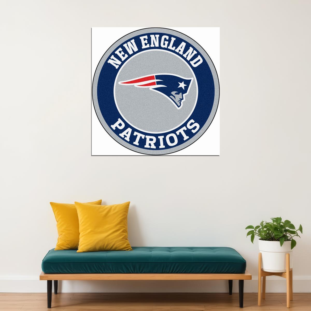 New England Patriots Logo Poster Nfl Team Wall Art