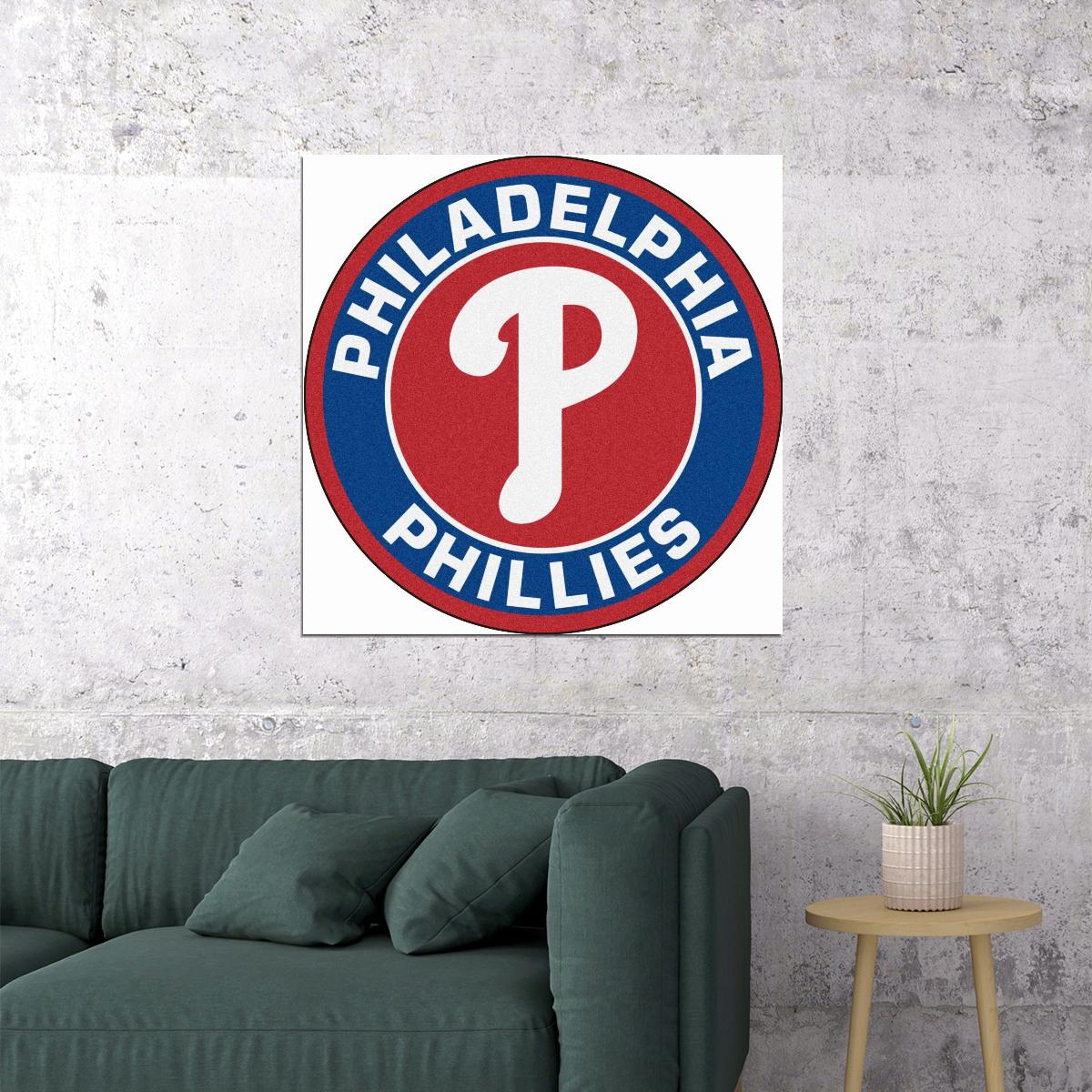 Philadelphia Phillies Logo Poster Mlb Baseball Team Wall Art
