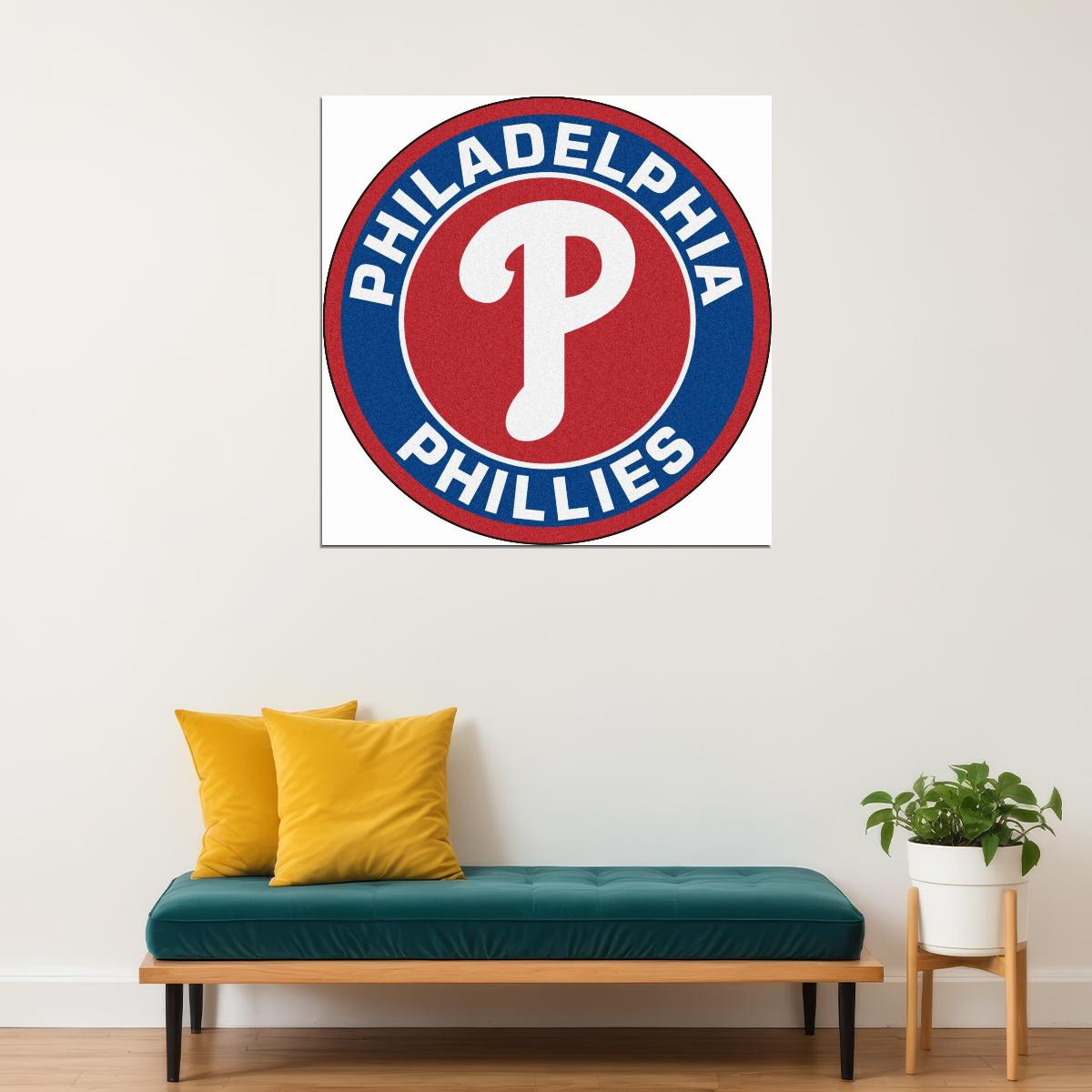 Philadelphia Phillies Logo Poster Mlb Baseball Team Wall Art