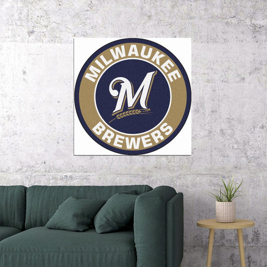Milwaukee Brewers Logo Poster Mlb Team Baseball Wall Art - xonomax