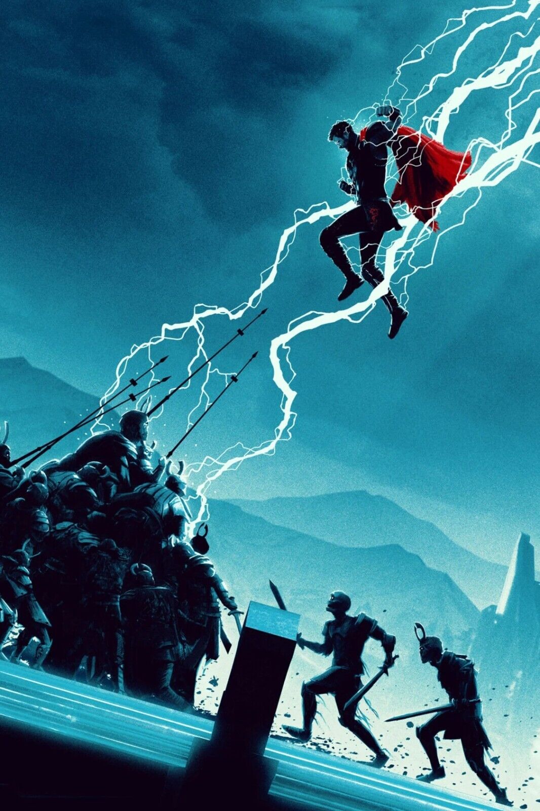 Thor Movie Poster Iconic Marvel Superhero Art Epic Chris Hemsworth Action Film Print - xonomax