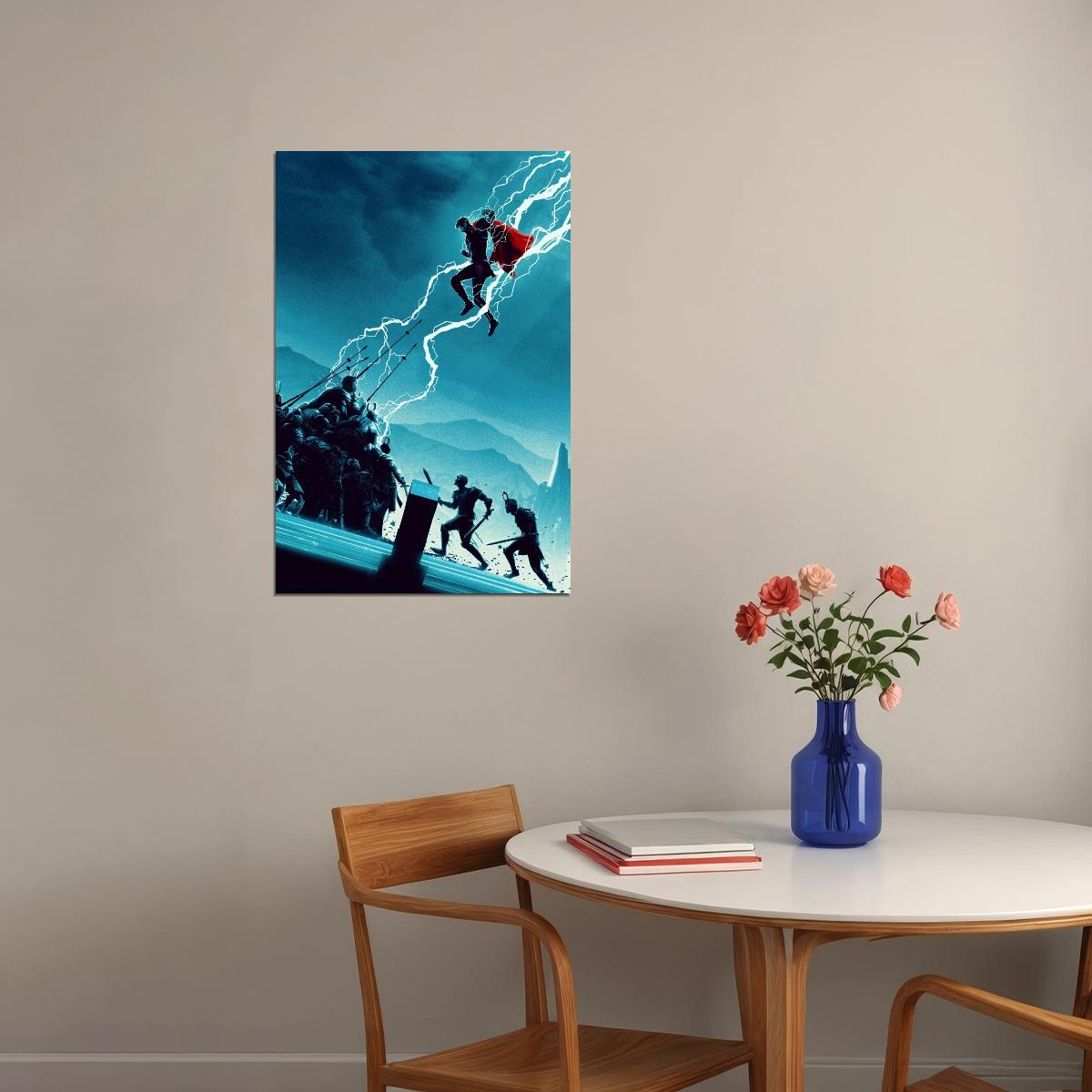 Thor Movie Poster Iconic Marvel Superhero Art Epic Chris Hemsworth Action Film Print - xonomax