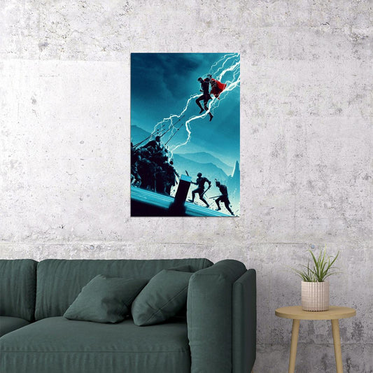 Thor Movie Poster Iconic Marvel Superhero Art Epic Chris Hemsworth Action Film Print - xonomax