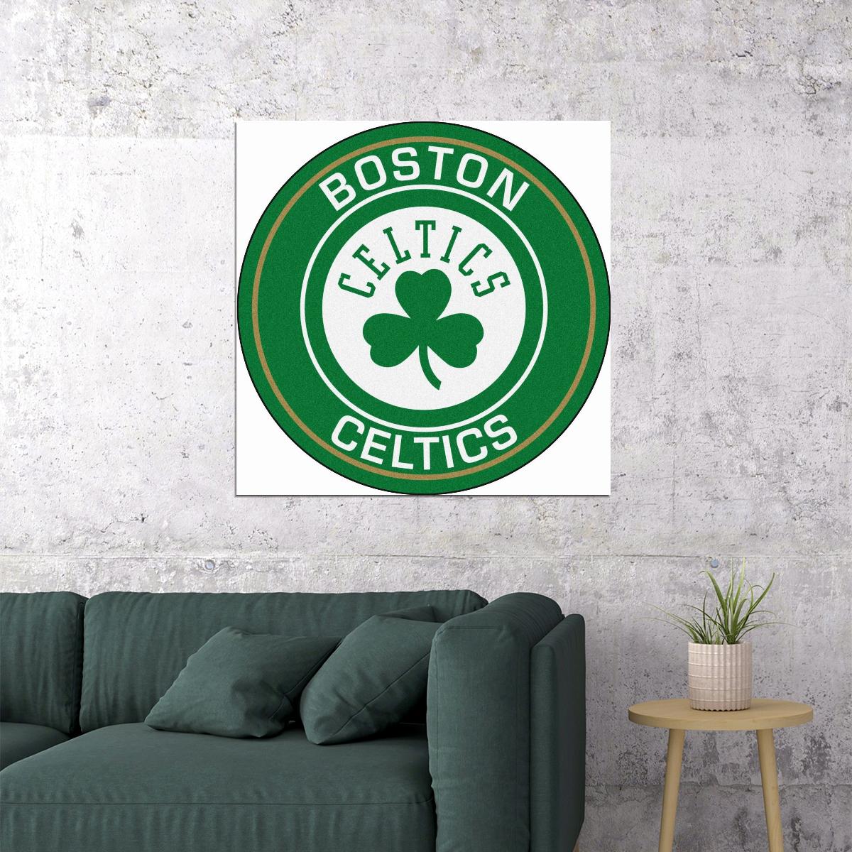 Boston Celtics Logo Poster Nba Basketball Team Wall Art Sports Print - xonomax