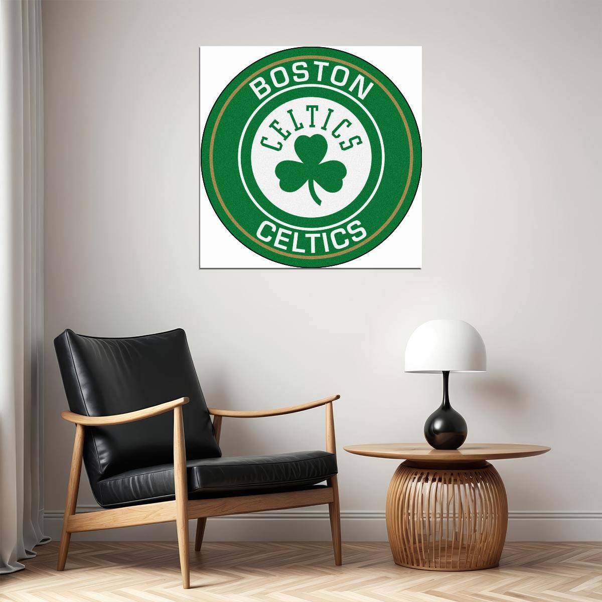 Boston Celtics Logo Poster Nba Basketball Team Wall Art Sports Print - xonomax