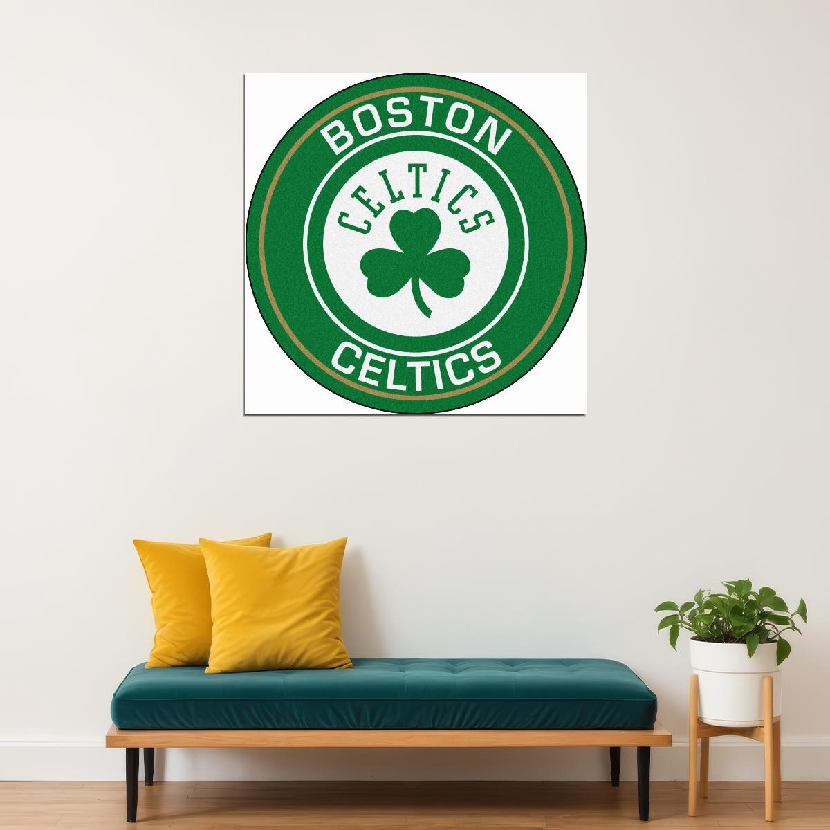 Boston Celtics Logo Poster Nba Basketball Team Wall Art Sports Print - xonomax