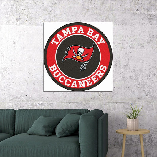 Tampa Bay Buccaneers Logo Nfl Football Poster Iconic Team Sports Wall Art - xonomax