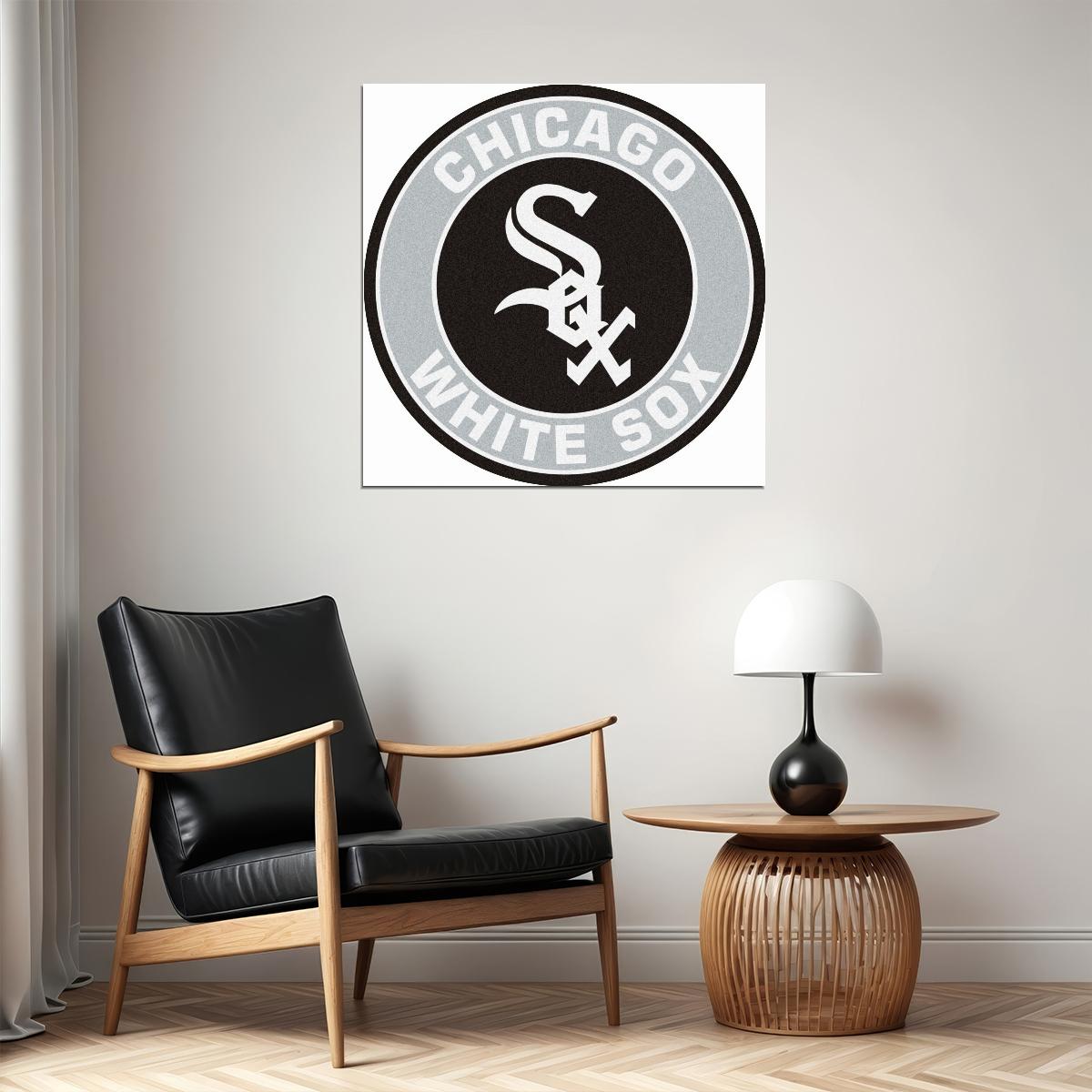 Chicago White Sox Logo Poster Mlb Baseball Team Wall Art Sports Print