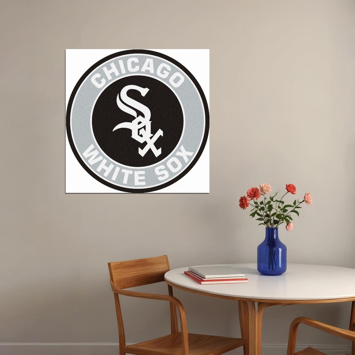 Chicago White Sox Logo Poster Mlb Baseball Team Wall Art Sports Print