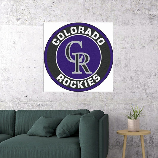 Colorado Rockies Logo Poster Mlb Baseball Team Wall Art Sports Print - xonomax
