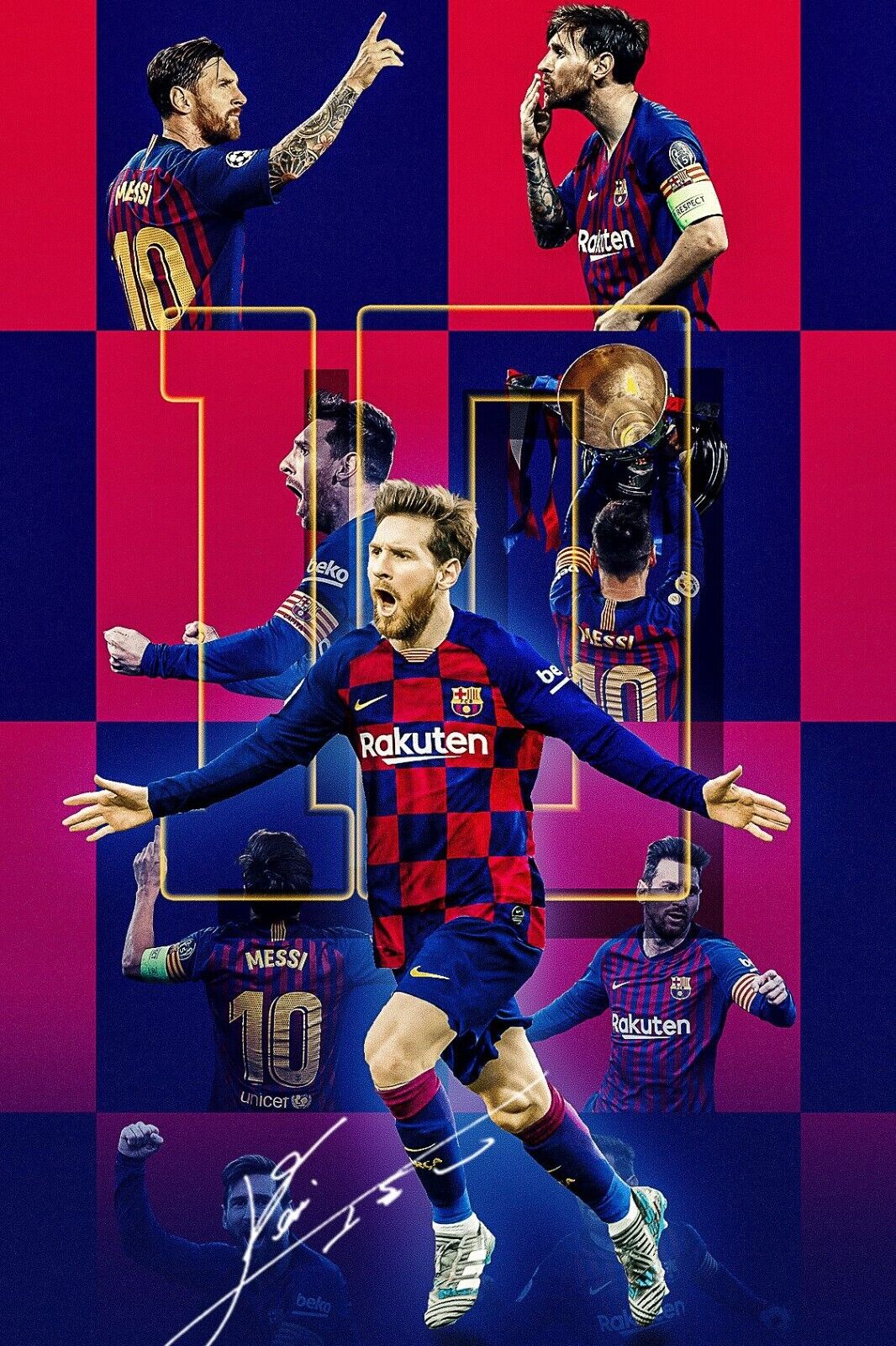 Lionel Messi Soccer Poster Famous Football Player Motivational Sports Print Superstar Wall Art
