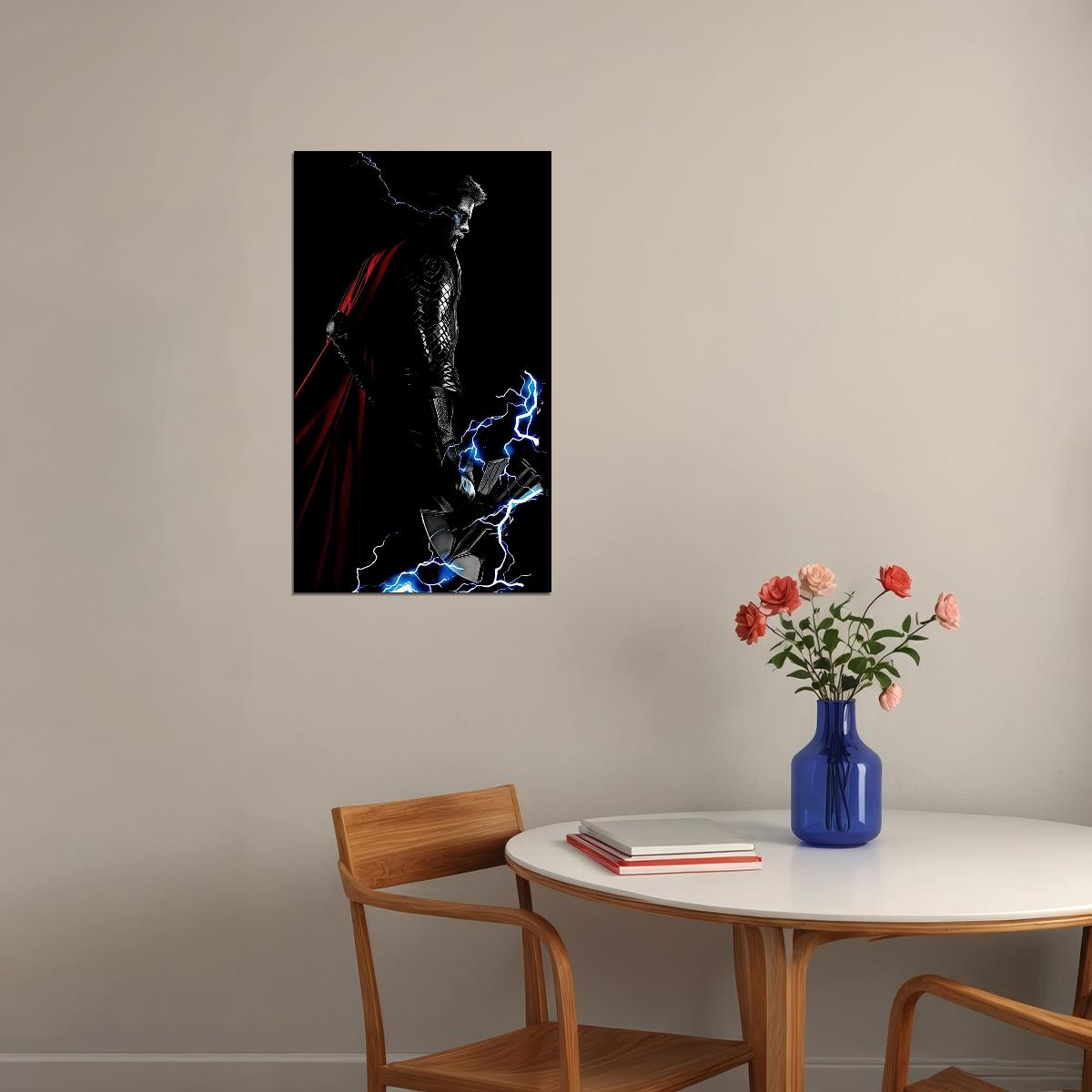 Thor Movie Poster Iconic Marvel Superhero Art Epic Chris Hemsworth Action Film Print - xonomax
