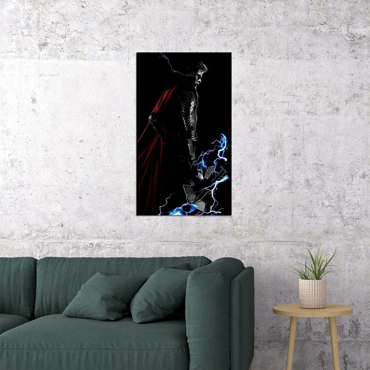 Thor Movie Poster Iconic Marvel Superhero Art Epic Chris Hemsworth Action Film Print - xonomax