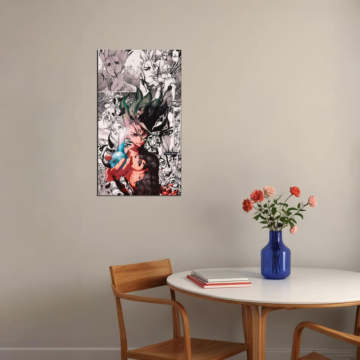 Dr. Stone Anime Poster Japanese Animation Wall Art Manga Series Print - xonomax
