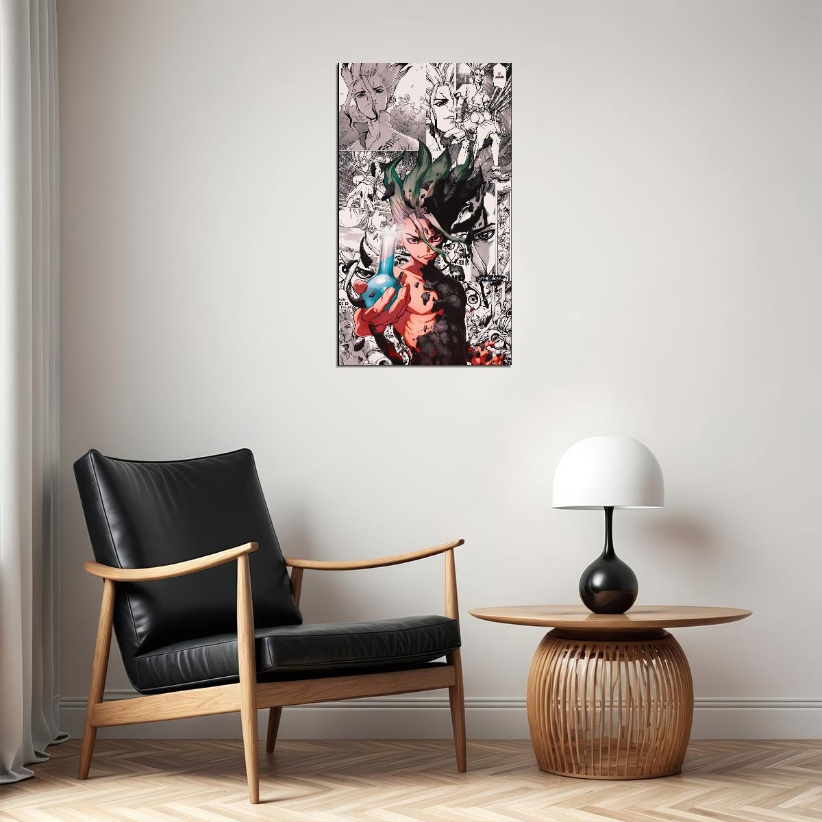 Dr. Stone Anime Poster Japanese Animation Wall Art Manga Series Print - xonomax