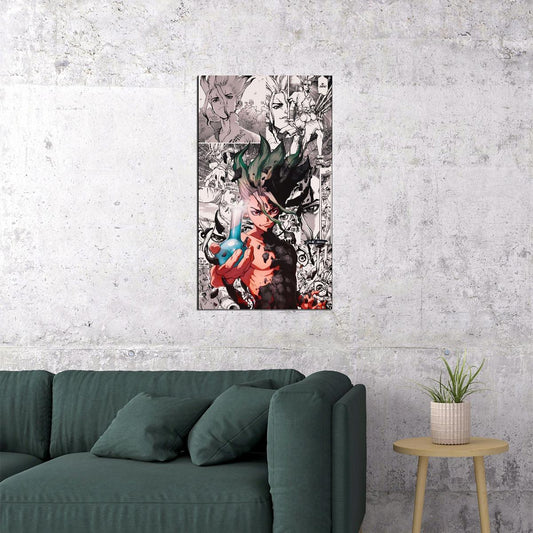 Dr. Stone Anime Poster Japanese Animation Wall Art Manga Series Print - xonomax