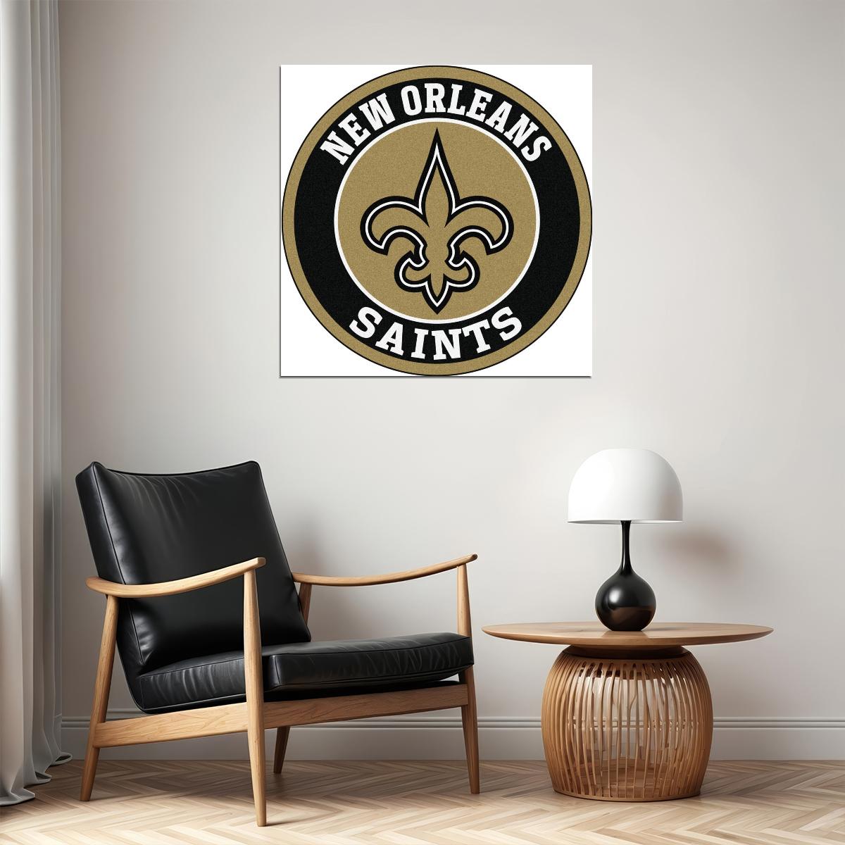 New Orleans Saints Logo Poster Nfl Team Wall Art - xonomax