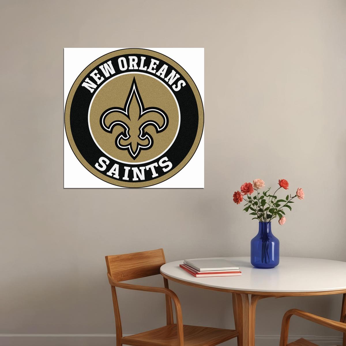 New Orleans Saints Logo Poster Nfl Team Wall Art - xonomax