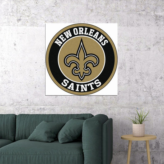 New Orleans Saints Logo Poster Nfl Team Wall Art - xonomax