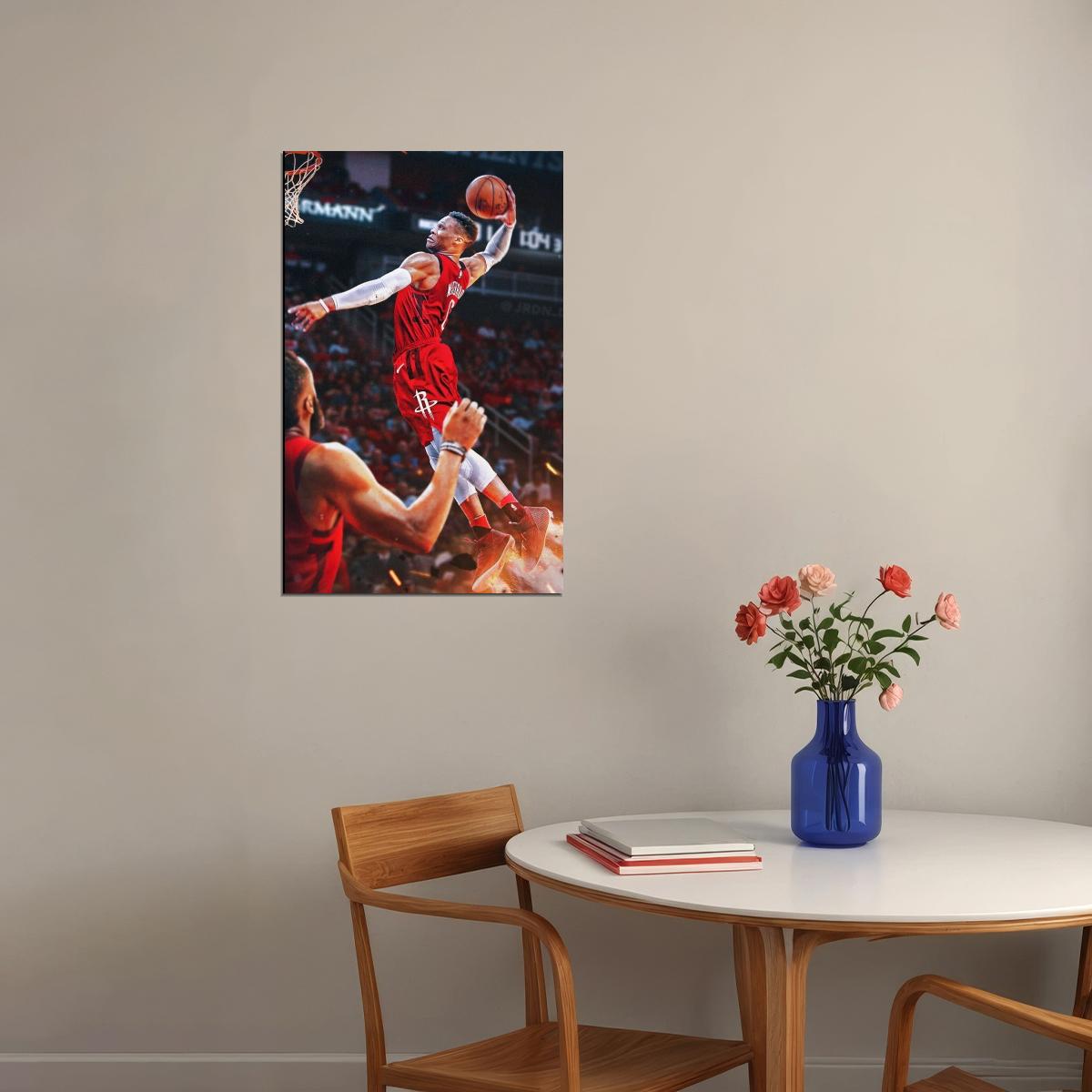 Russell Westbrook James Harden Nba Poster Famous Basketball Stars Motivational Sports Print