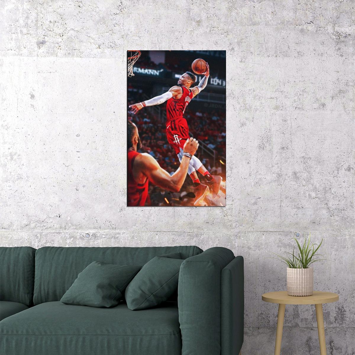 Russell Westbrook James Harden Nba Poster Famous Basketball Stars Motivational Sports Print