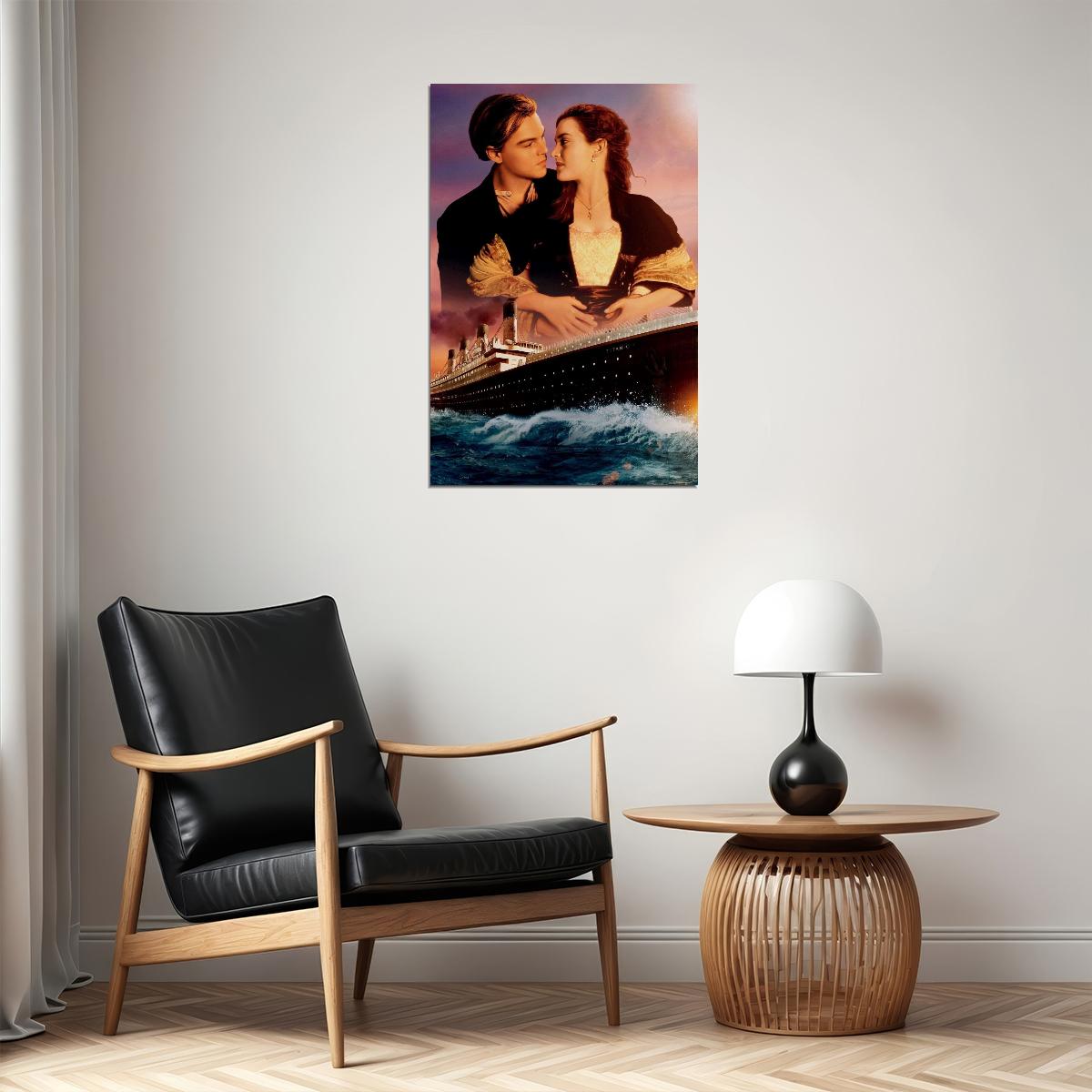 Titanic 1997 Movie Poster Iconic Romantic Drama Film Art Leonardo Dicaprio Kate Winslet Print