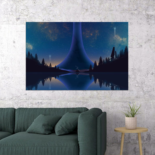 Halo Video Game Poster Sci-fi Shooter Wall Art - xonomax