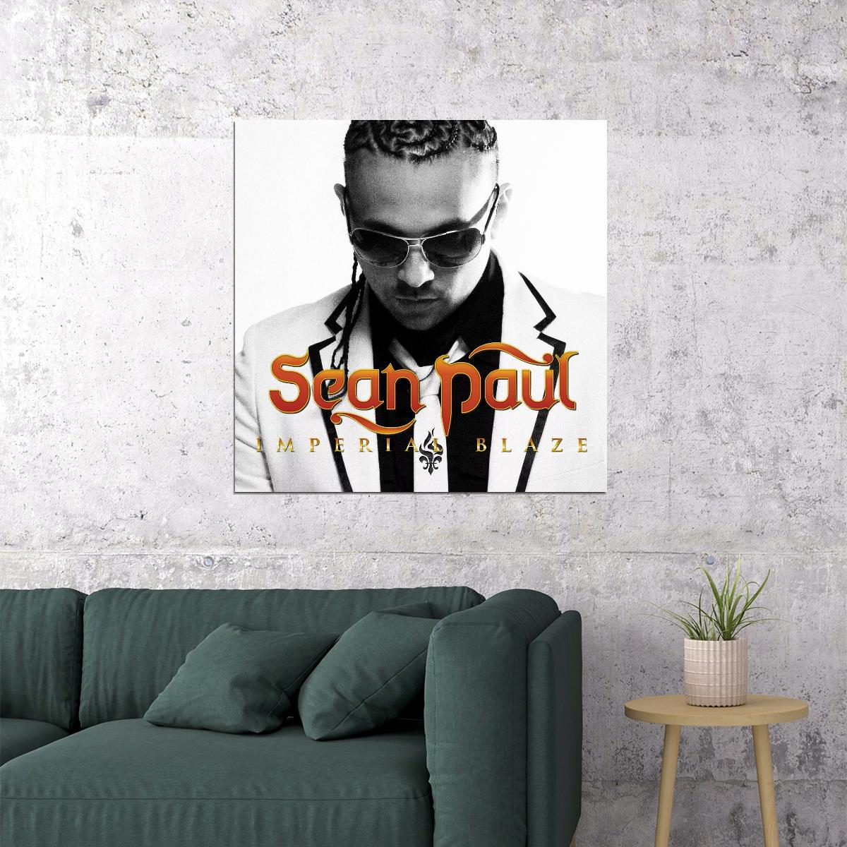 Sean Paul Imperial Blaze Album Cover Art Reggae Music Poster Famous Singer Wall Print