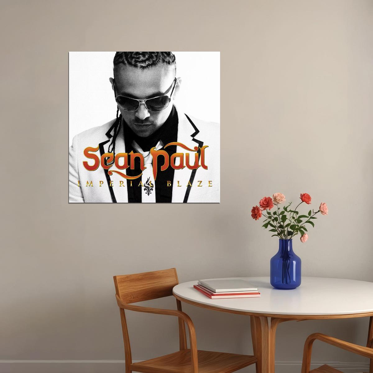 Sean Paul Imperial Blaze Album Cover Art Reggae Music Poster Famous Singer Wall Print