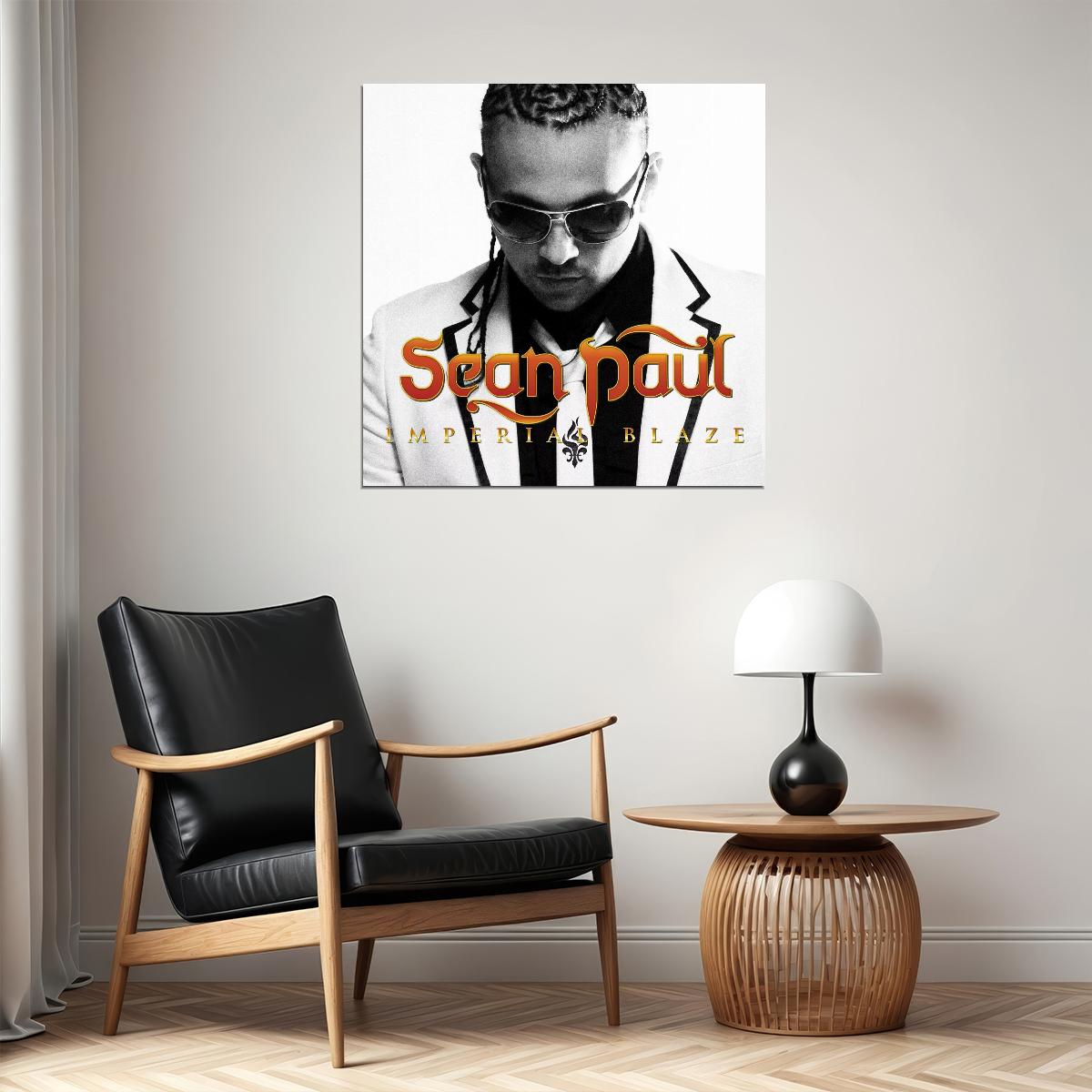 Sean Paul Imperial Blaze Album Cover Art Reggae Music Poster Famous Singer Wall Print