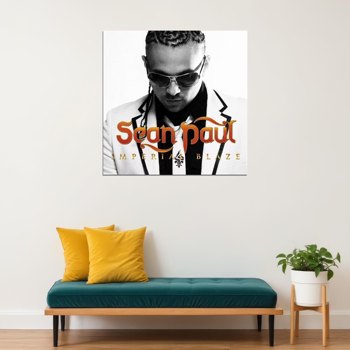 Sean Paul Imperial Blaze Album Cover Art Reggae Music Poster Famous Singer Wall Print