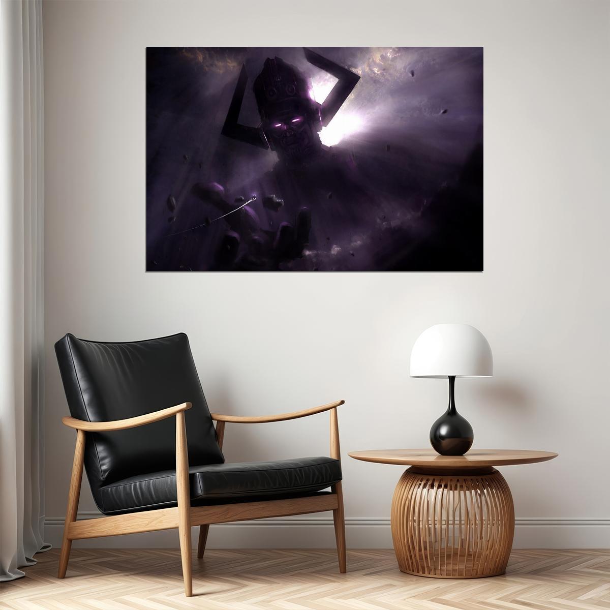 Galactus Poster Marvel Comics Wall Art Cosmic Supervillain Print