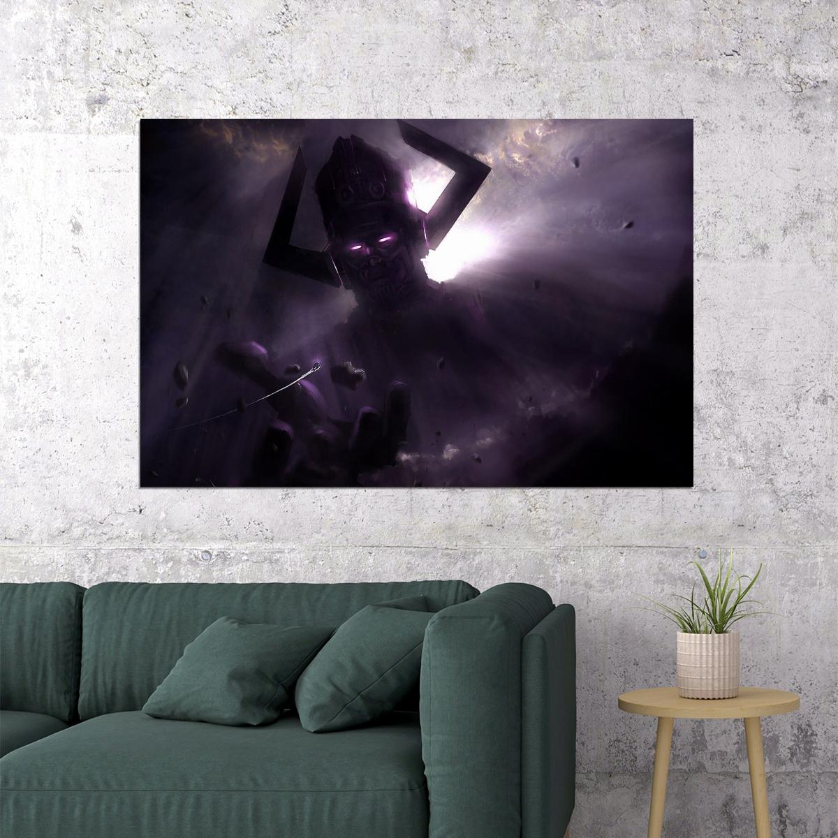 Galactus Poster Marvel Comics Wall Art Cosmic Supervillain Print