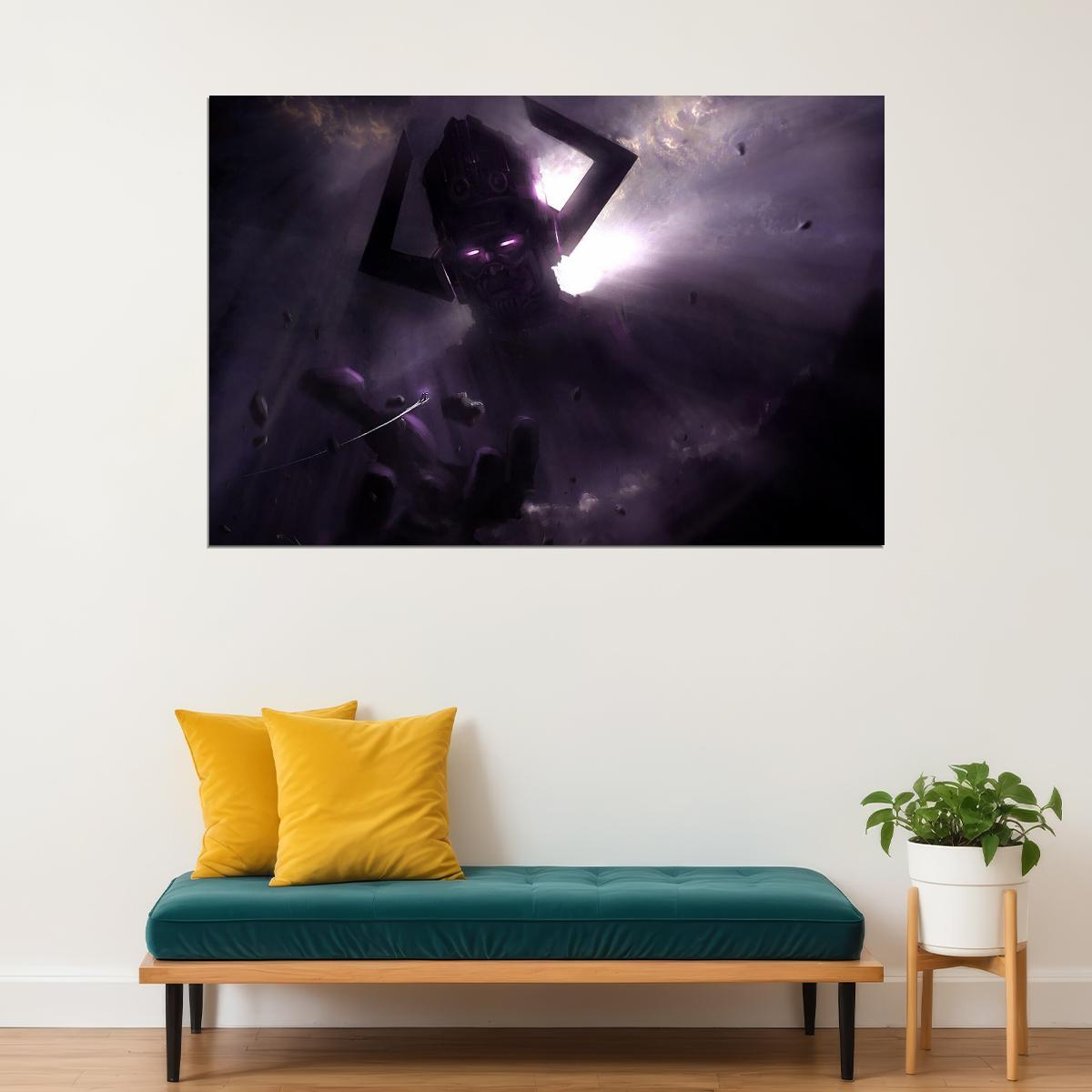 Galactus Poster Marvel Comics Wall Art Cosmic Supervillain Print