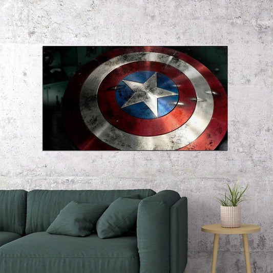 Captain America Movie Poster Marvel Superhero Wall Art Comic Book Film Print - xonomax