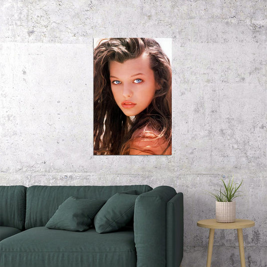 Milla Jovovich Young Celebrity Poster Famous Actress Hollywood Wall Art - xonomax